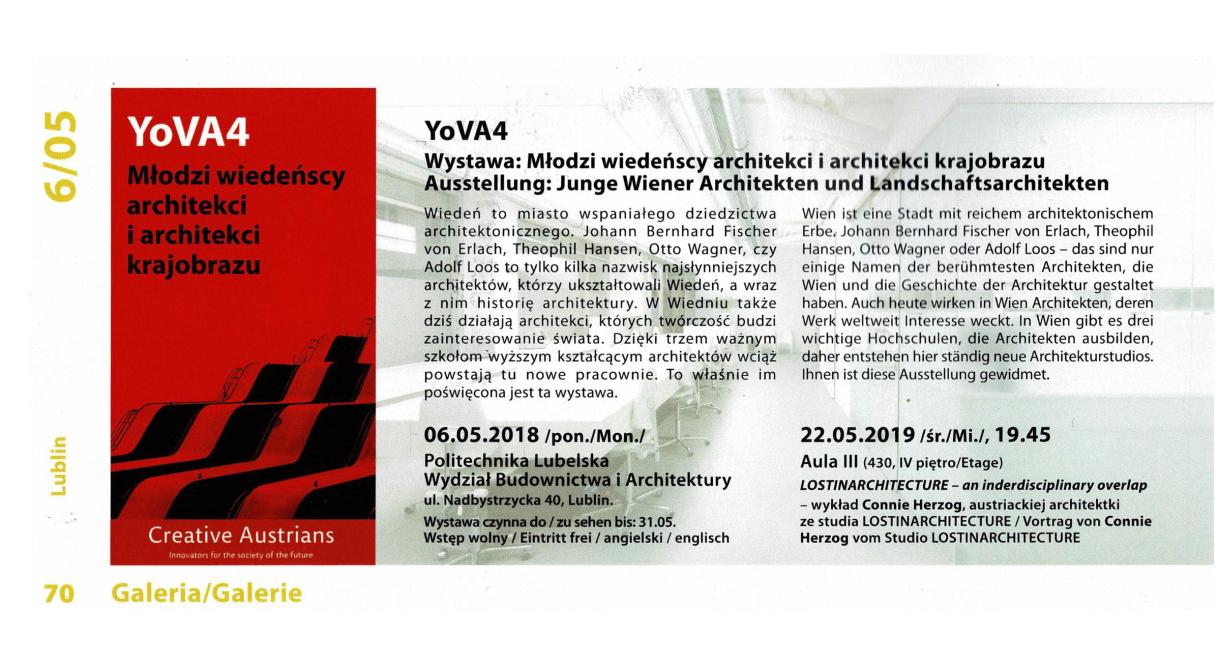 Lublin, Yova 4+, Österreichisches Kulturforum Warschau, 